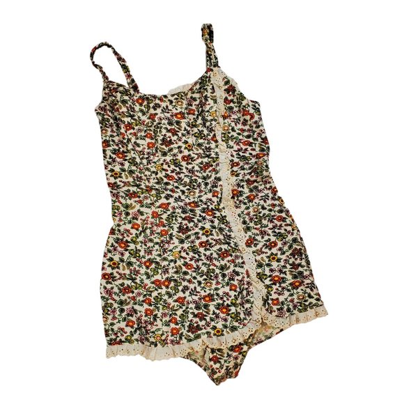 Sears Other - VTG 60s/70s Sears Skirted Swimsuit Womens 14/36 Spaghetti-Strap One-Piece Floral